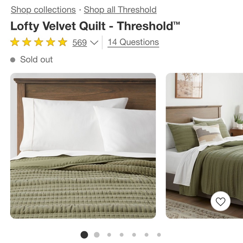 Target Velvet Quilt & Sham